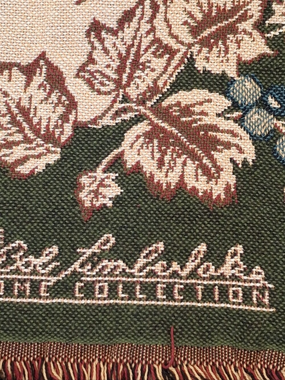 Vtg Bob Timberlake Home Collection Old Salem Floral Tree Tapestry Throw Blanket - Picture 6 of 11